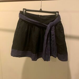 Short Black and Navy Skirt with Pockets